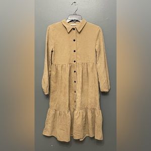 Very cute corduroy tan dress